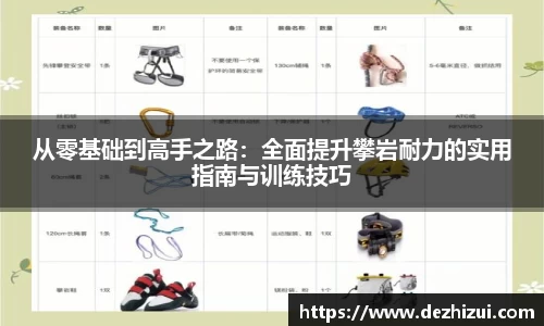 从零基础到高手之路：全面提升攀岩耐力的实用指南与训练技巧