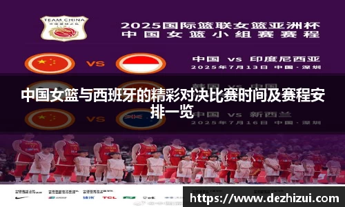 中国女篮与西班牙的精彩对决比赛时间及赛程安排一览