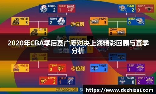 2020年CBA季后赛广厦对决上海精彩回顾与赛季分析